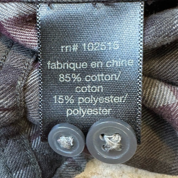 John Varvatos USA olive plaid long sleeve button up shirt, zipper pockets Large - Picture 10 of 10